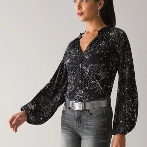 White House black market constellation blouse. Size XS. 
great for office wear
